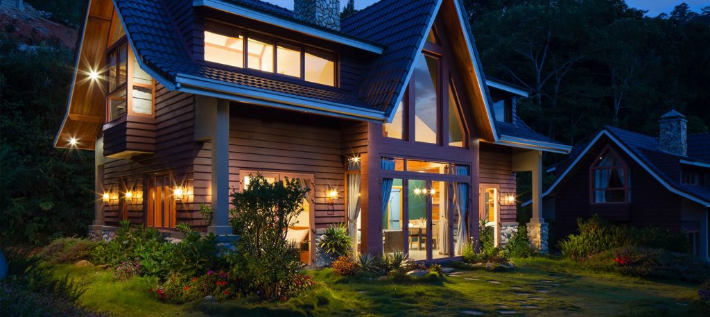 Stock Twilight Photo of House