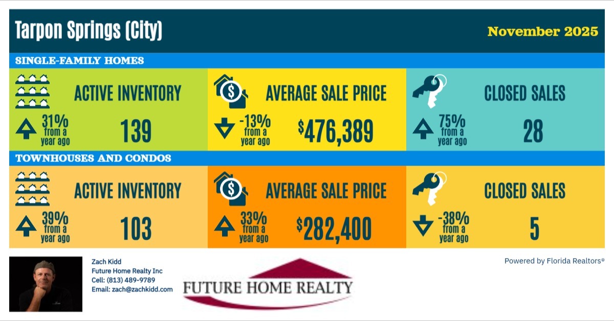 Infographic from SunStats for November 2025 - Tarpon Springs